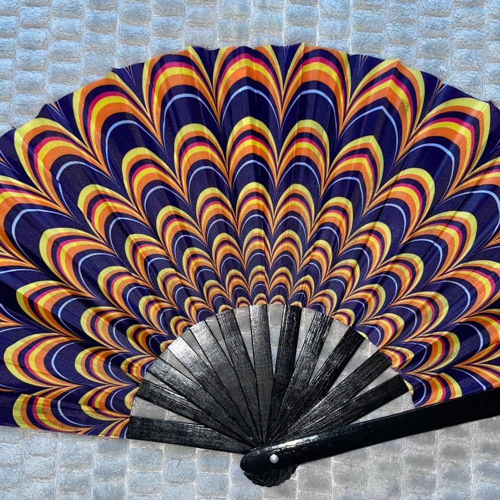 Large Folding Rave Fan